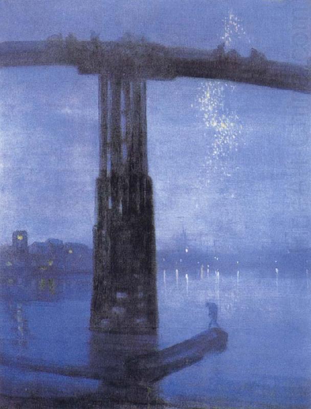 Blue and Gold-Old Battersea Bridge, James Abbott McNeil Whistler